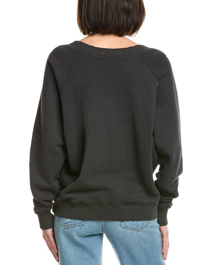 fleece v-neck sweatshirt