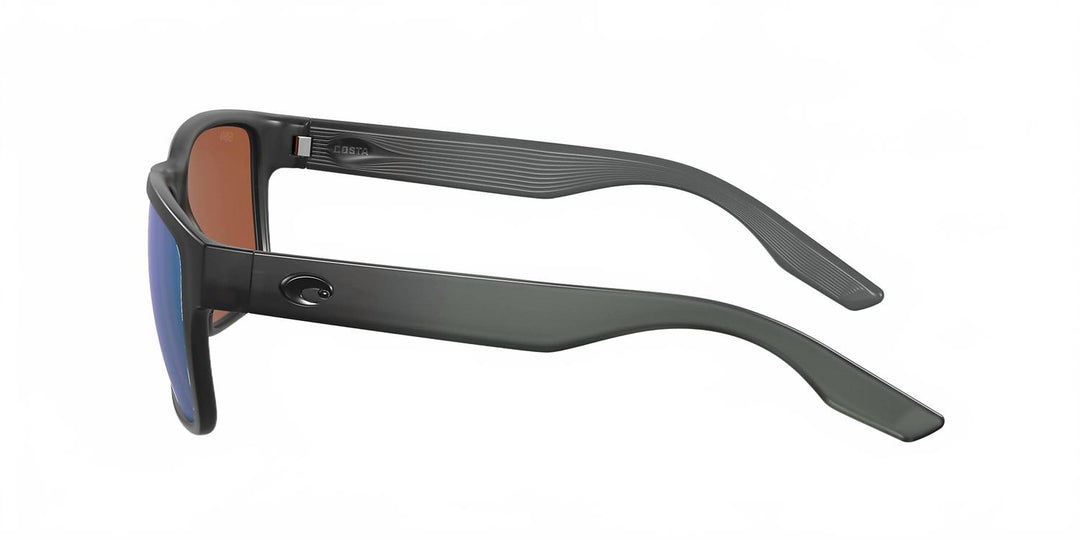 men's paunch polarized sunglasses in matte smoke crystal/green mirror 580g