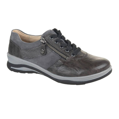 women's mitzy casual leather shoes in asphalt grey