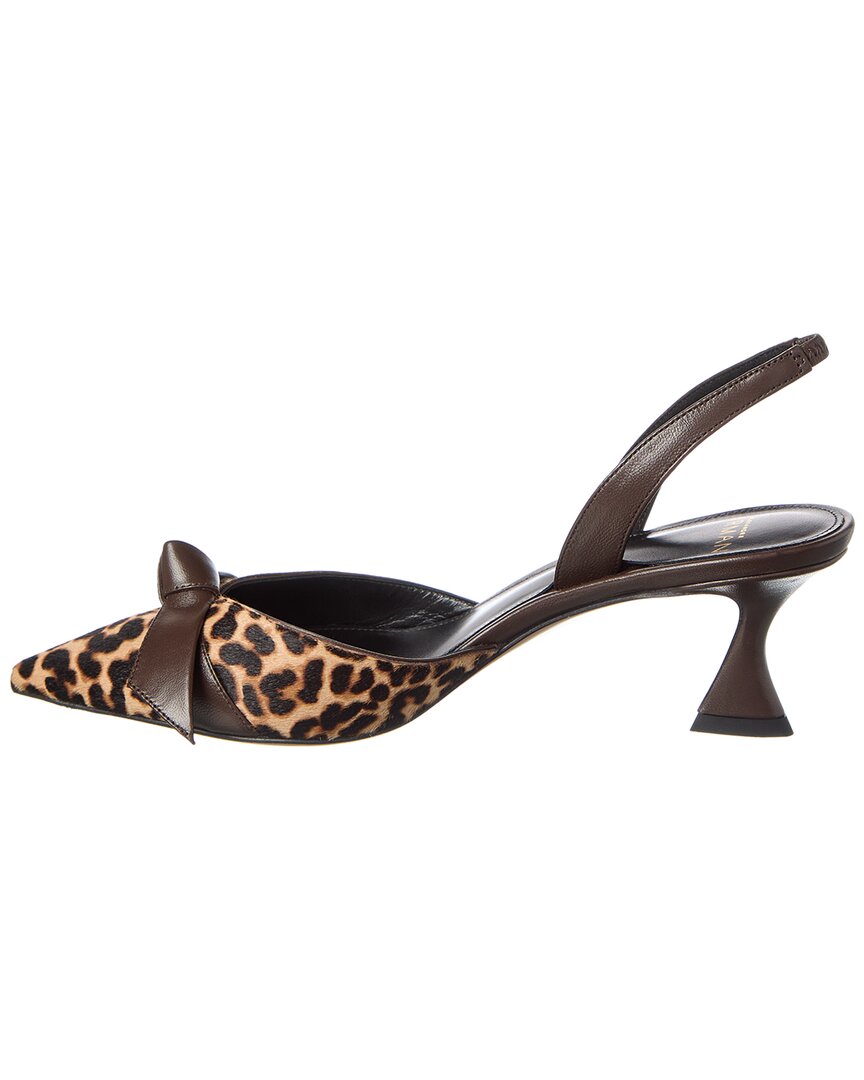 clarita bell 60 haircalf & leather slingback pump