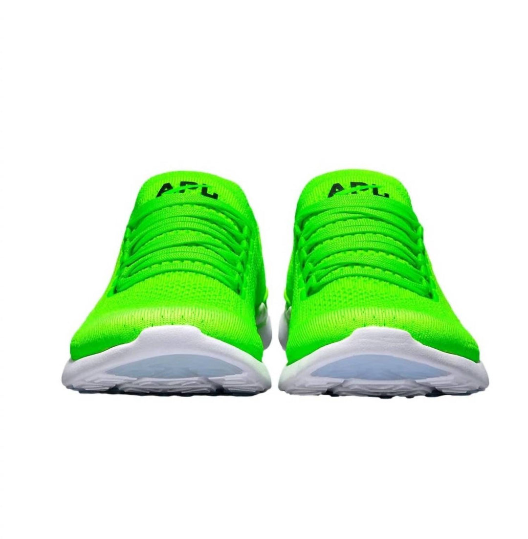 women's techloom breeze shoes in green/black/white