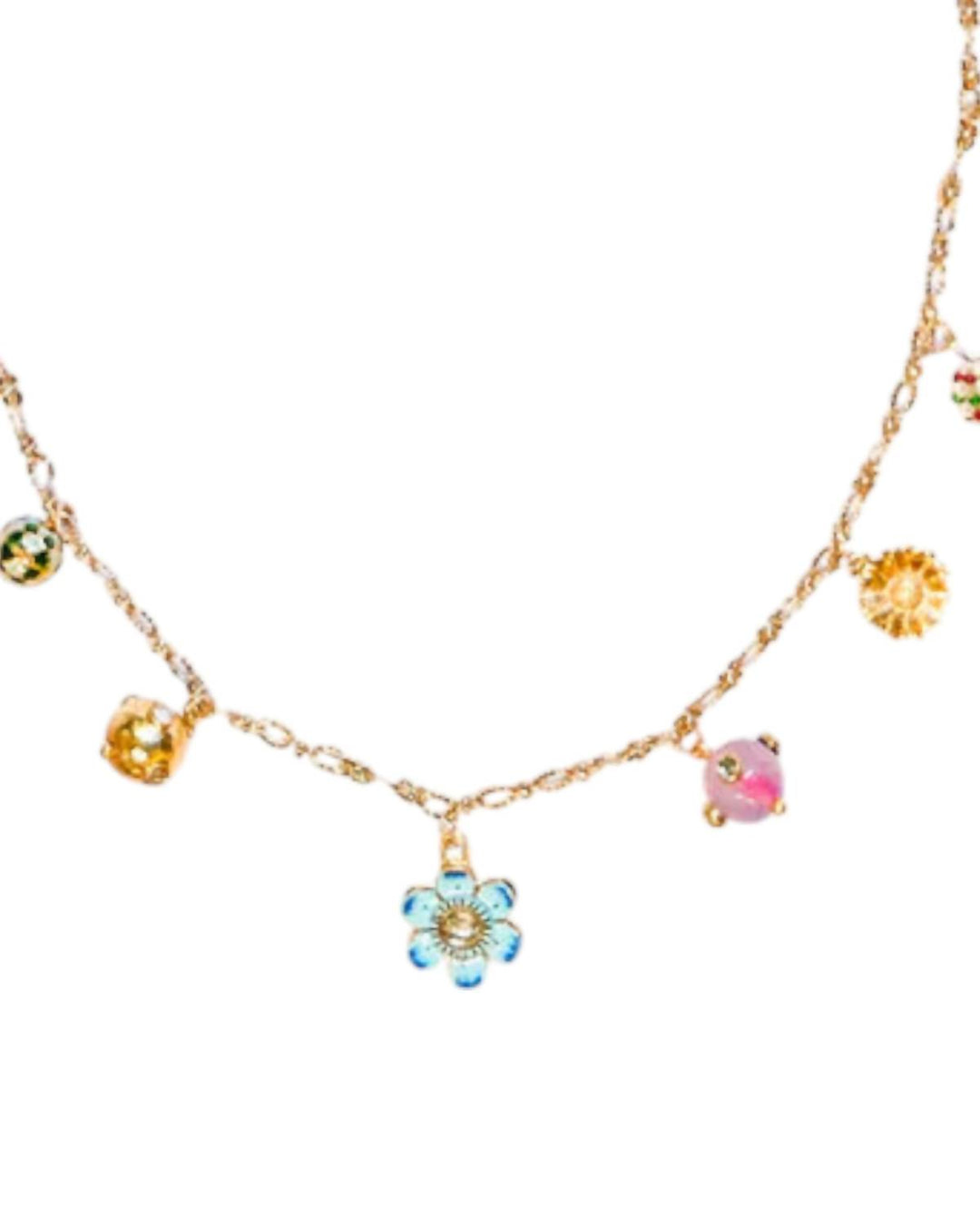 women's grigri long chain necklace in gold