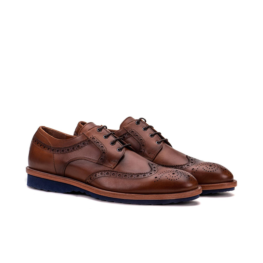 men's troia leather derby shoes in brown