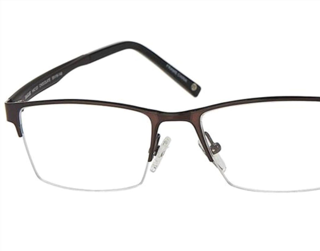 men's hac123 rectangle eyeglasses in chocolate