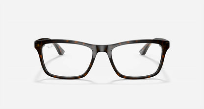 men's rx5279 square frames in polished dark havana