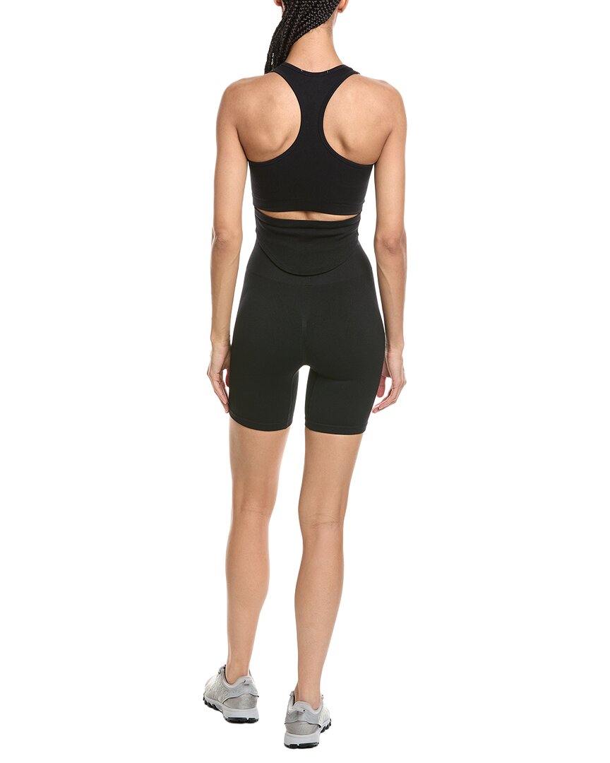 2pc 6in back cutout top & biker short set