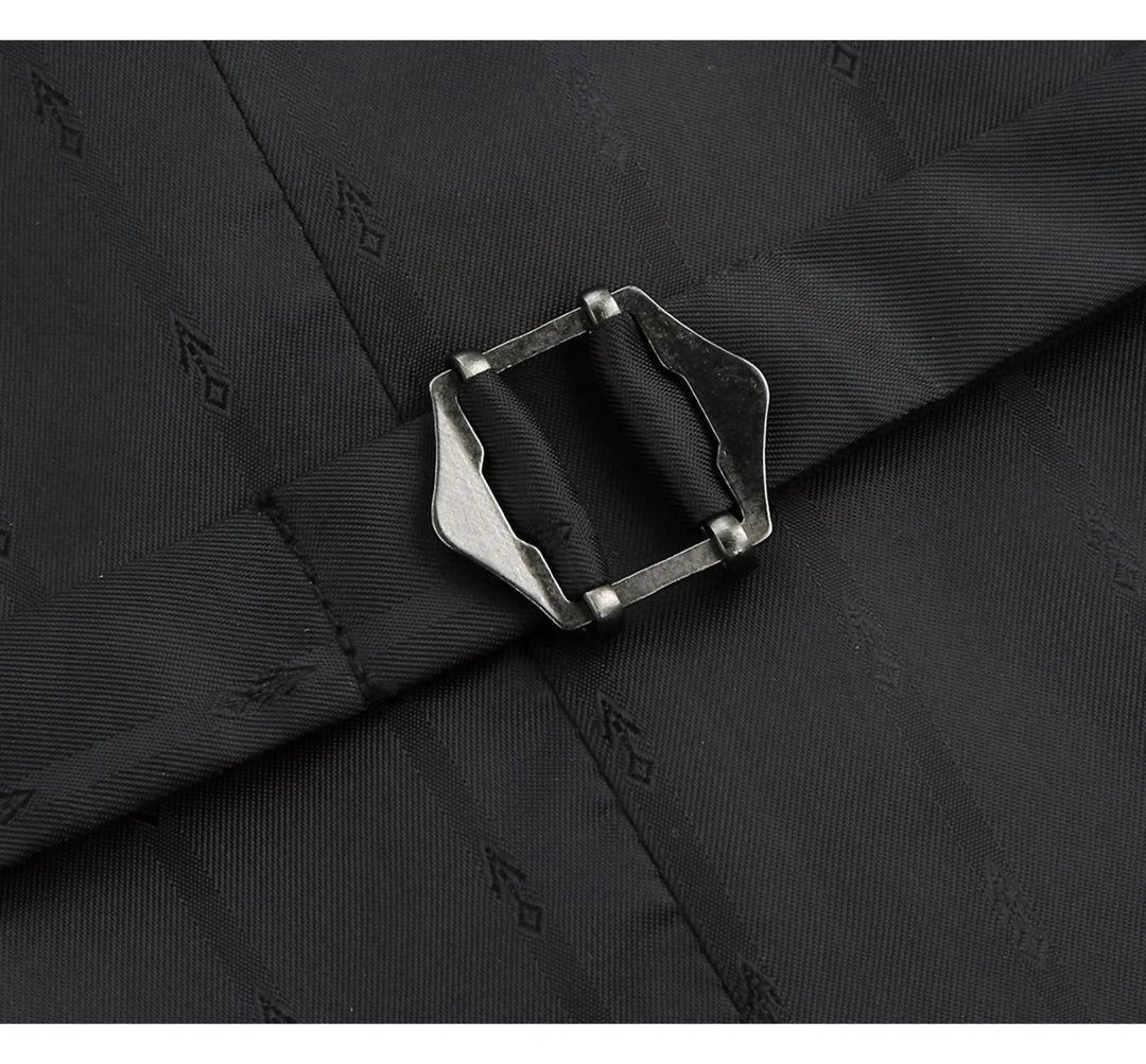 prestige single breasted vest in charcoal