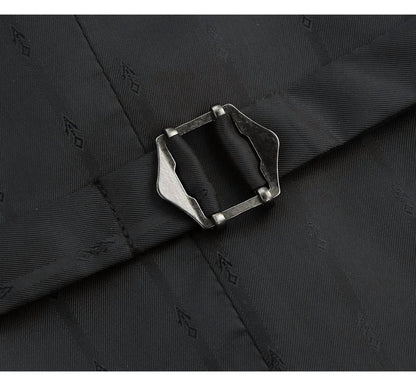prestige single breasted vest in charcoal