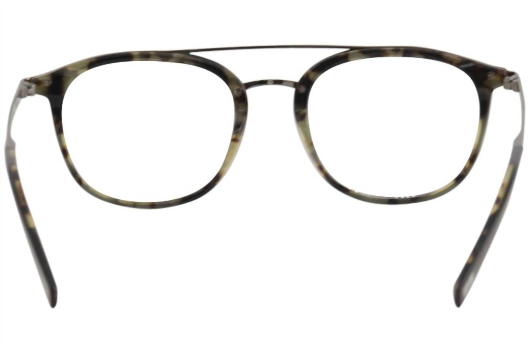 men's v378 round eyeglasses in black tortoise