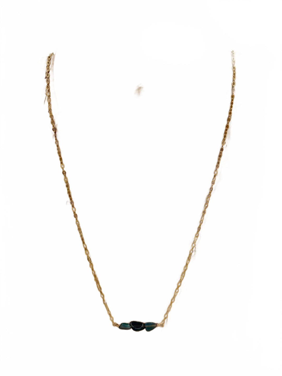women's opal necklace in gold