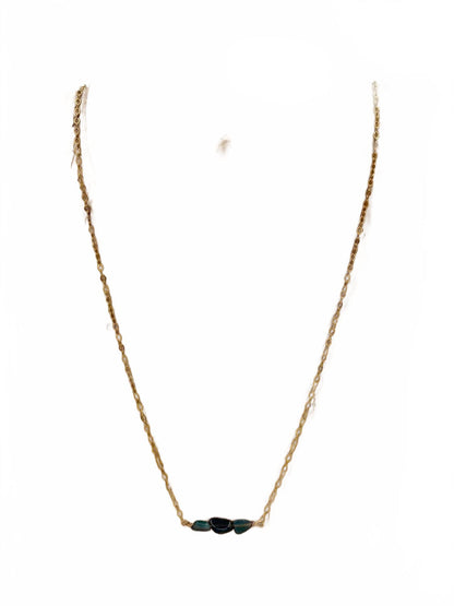 women's opal necklace in gold