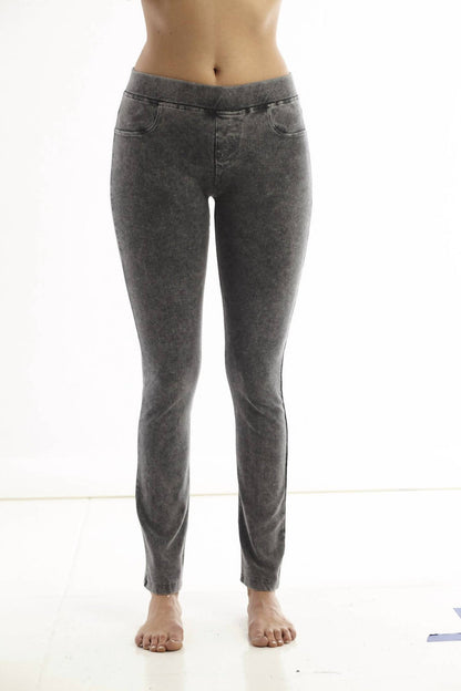 pull-on jeggins in charcoal
