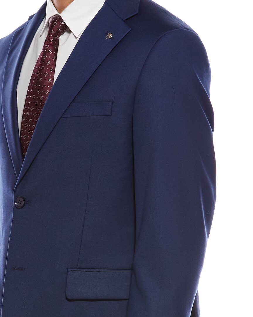 2pc suit with flat front pant