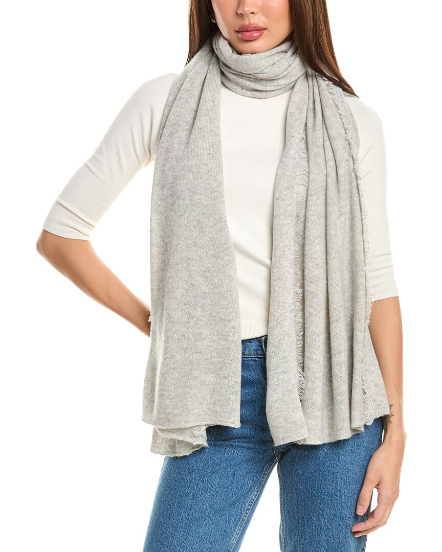 fringe jersey cashmere travel wrap
