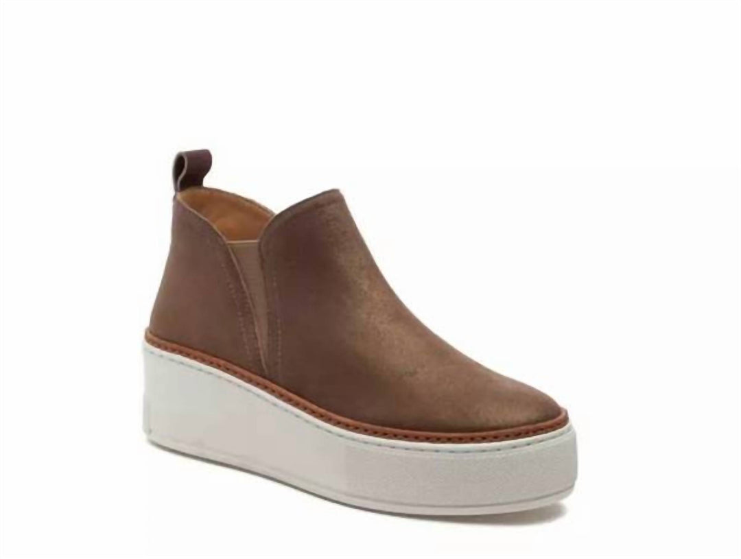 US 6.5 - bronze brush suede