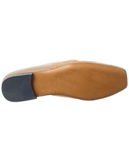 ferragamo alkes grosgrain & leather loafer