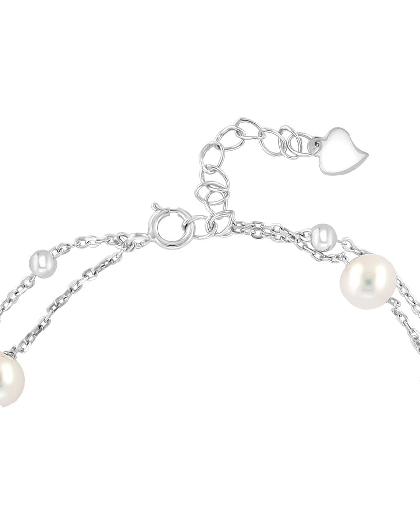 silver 6mm pearl bracelet