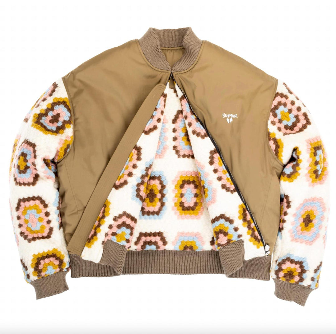 men's knit - technical bomber in brown