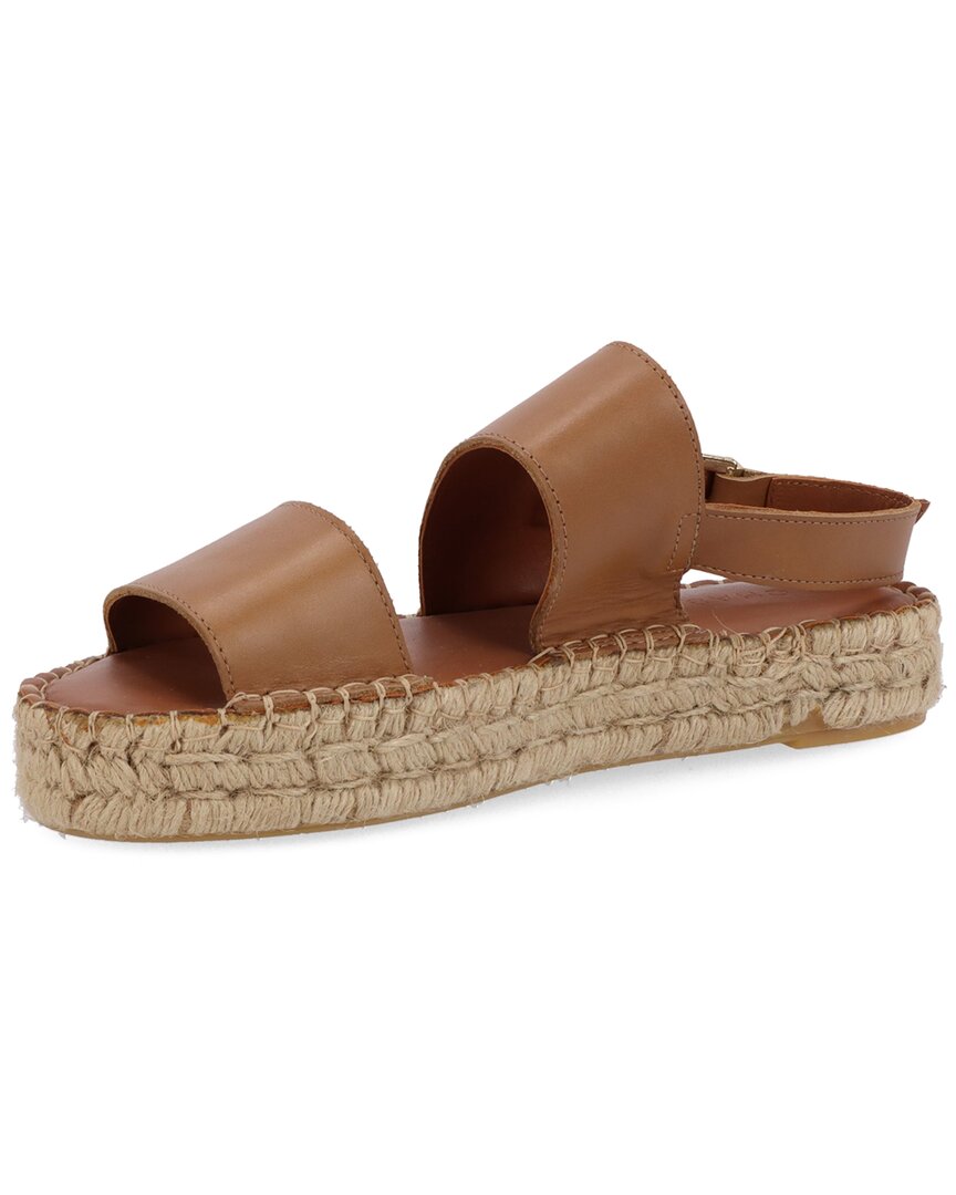 double leather espadrille