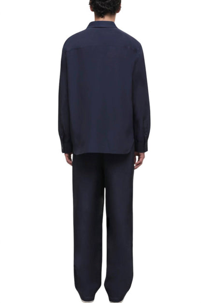 niall relaxed fluid shirt in midnight