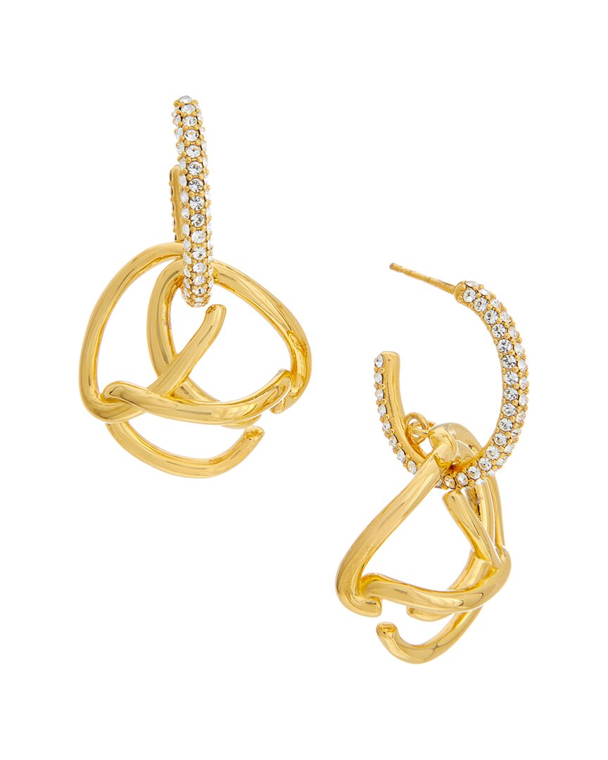 braided o pave drop earrings