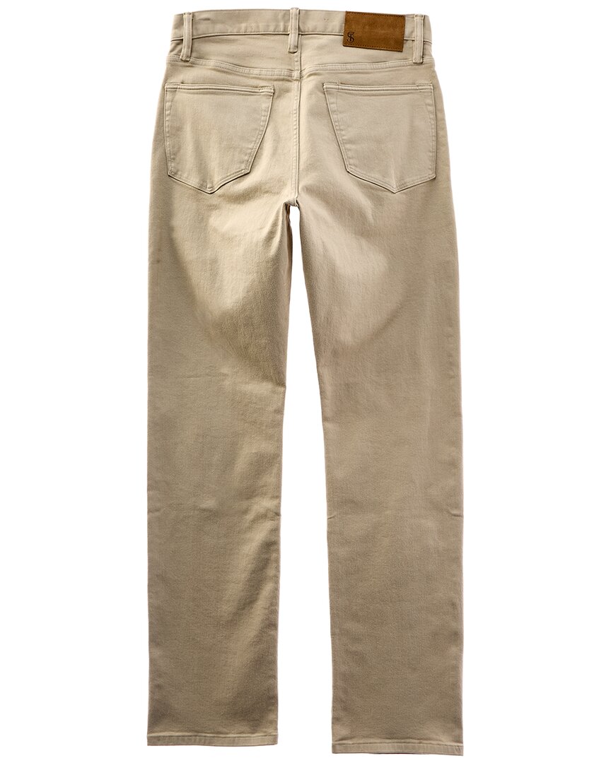 new straight garment dyed twill pant