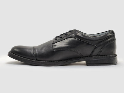 men's oxford toe-cap leather dress shoes in black