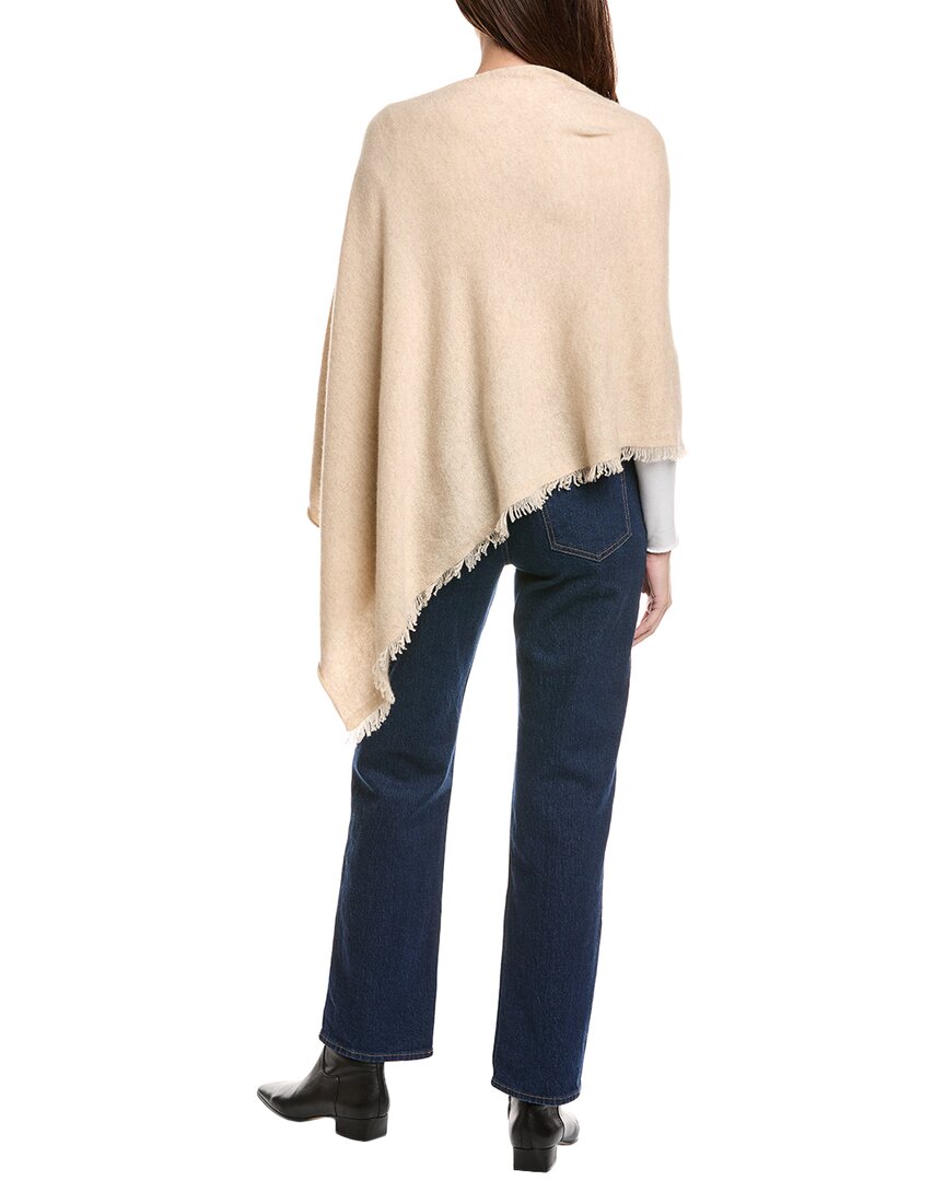 fringe jersey asymmetrical cashmere poncho
