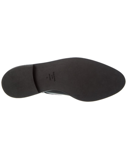 logo leather oxford