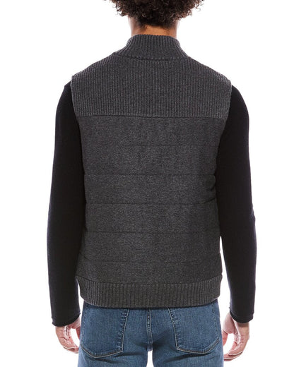channel quilted wool & cashmere-blend sweater vest