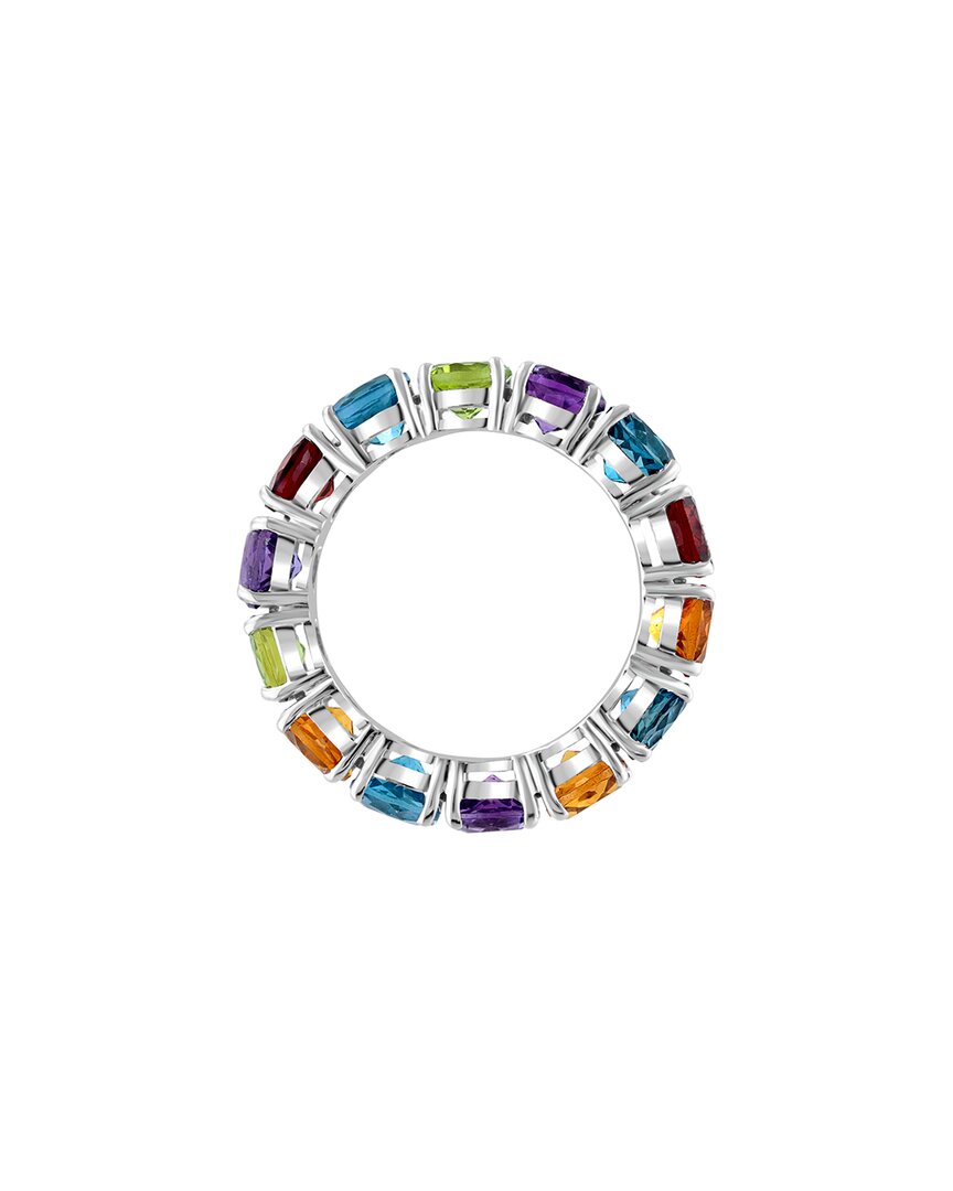 silver 7.55 ct. tw. multi gemstone ring