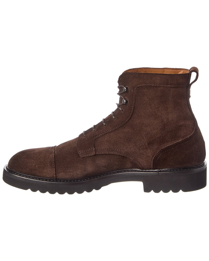 lace-up suede boot