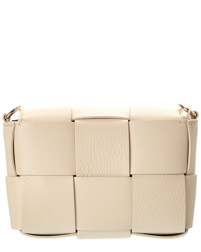 leah hand-woven leather crossbody