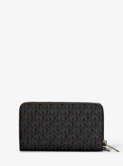 jet set large signature logo smartphone wallet