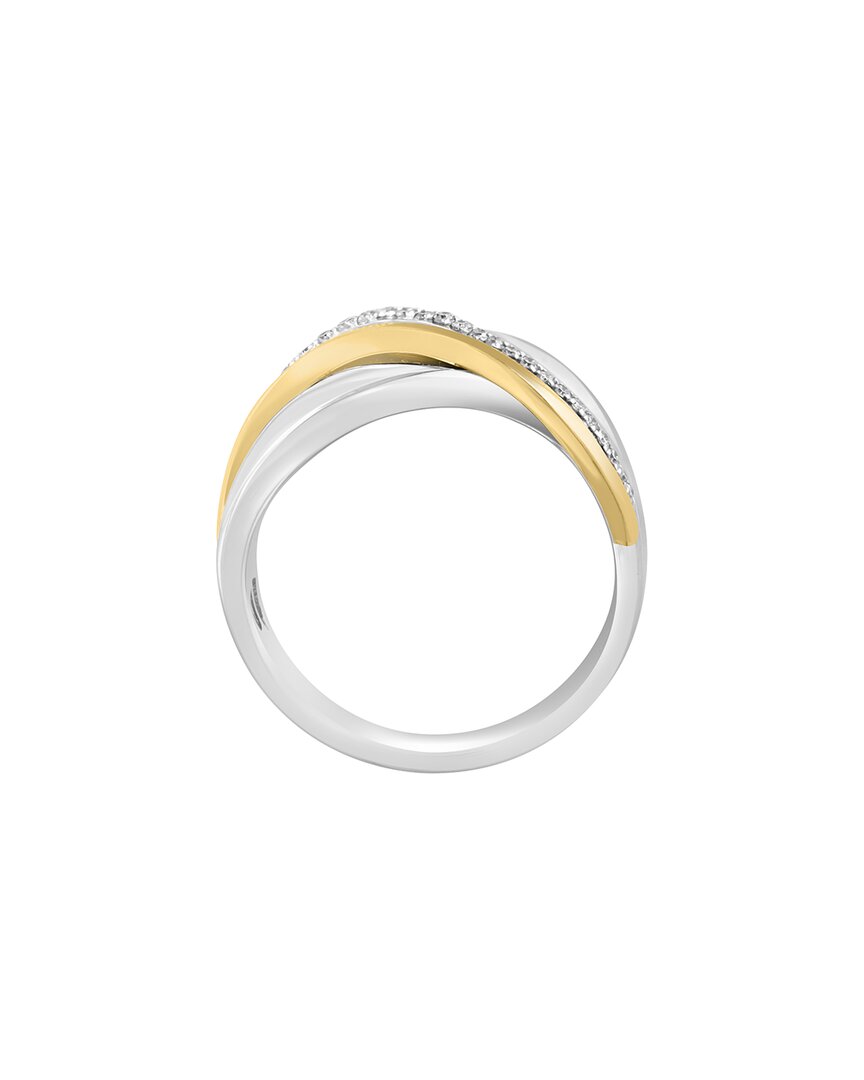 silver 0.10 ct. tw. diamond ring