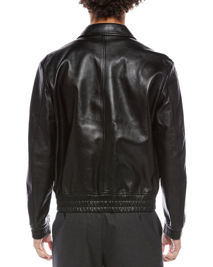 leather bomber jacket