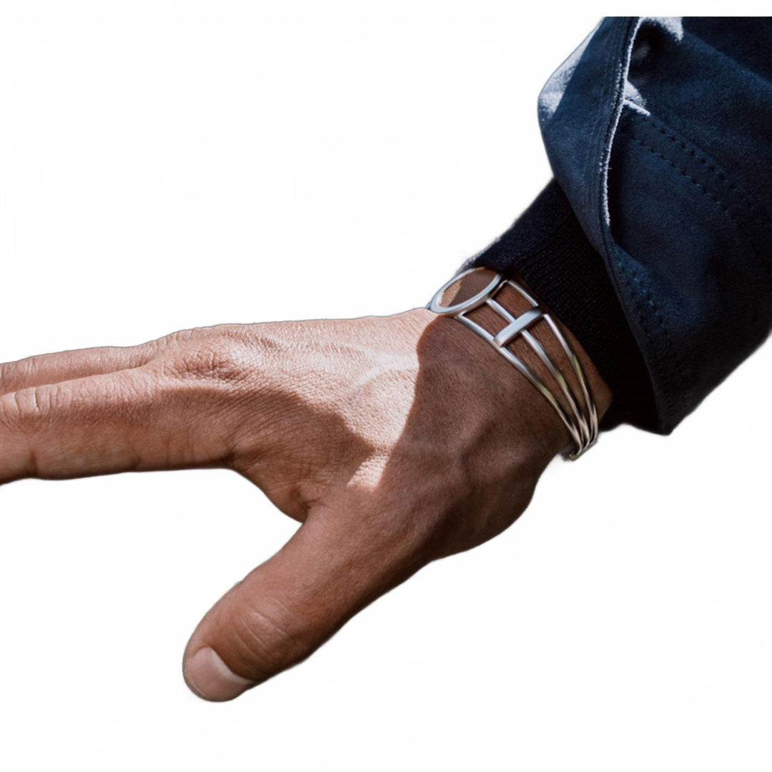 men's fusion cuff in brown leather