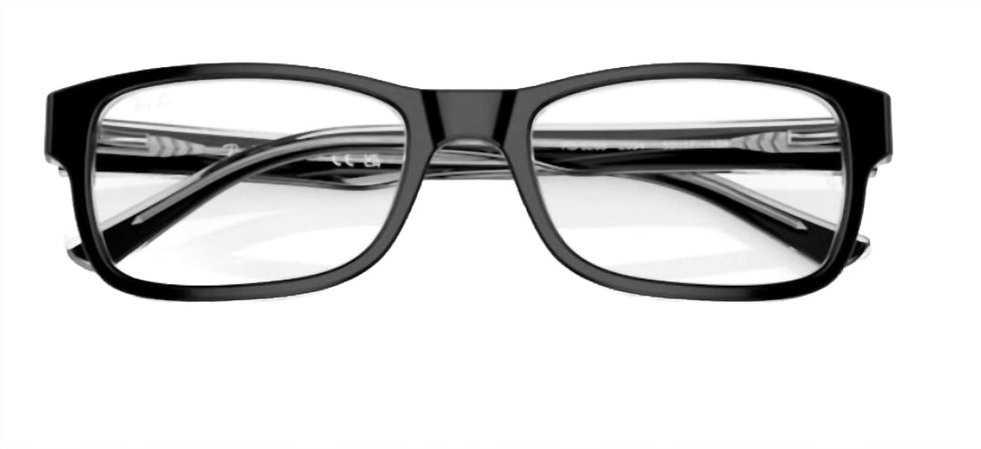 unisex rx5268 glasses in black crystal