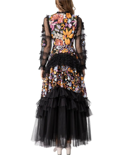 black maxi dress