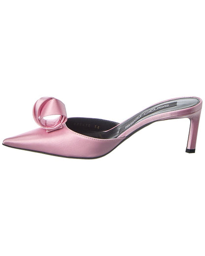 bigoudi satin mule