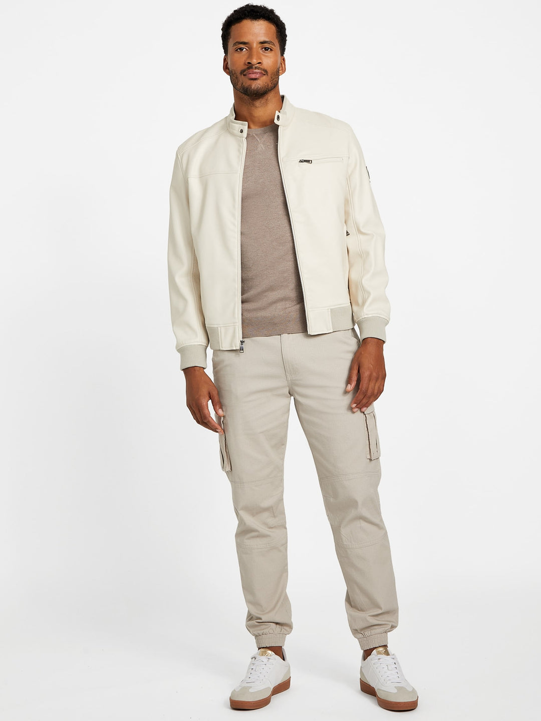faris faux-leather biker jacket
