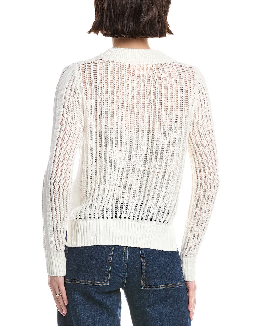 ladder stitch v-neck sweater