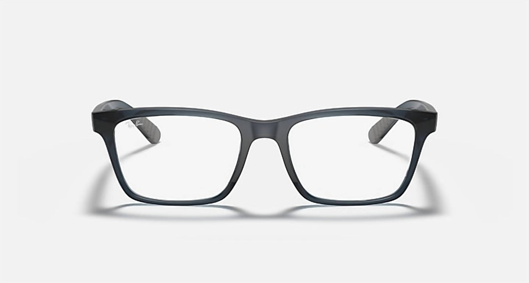 men's square eyeglasses in blue