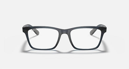 men's square eyeglasses in blue