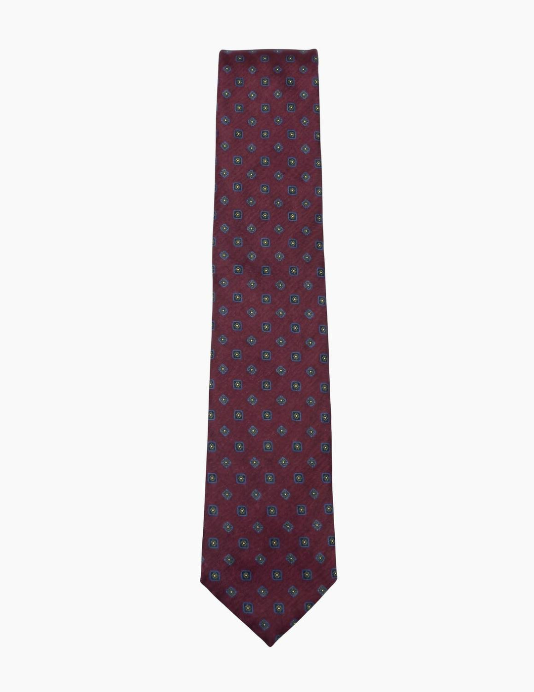men's printed tie in maroon