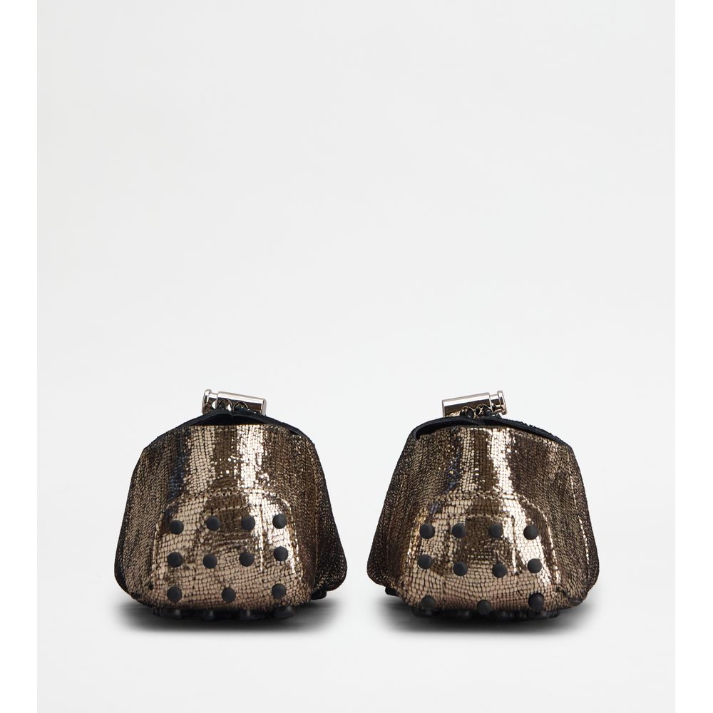 gommino in leather with drawstring