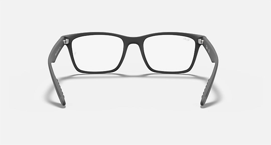 men's square eyeglasses in black