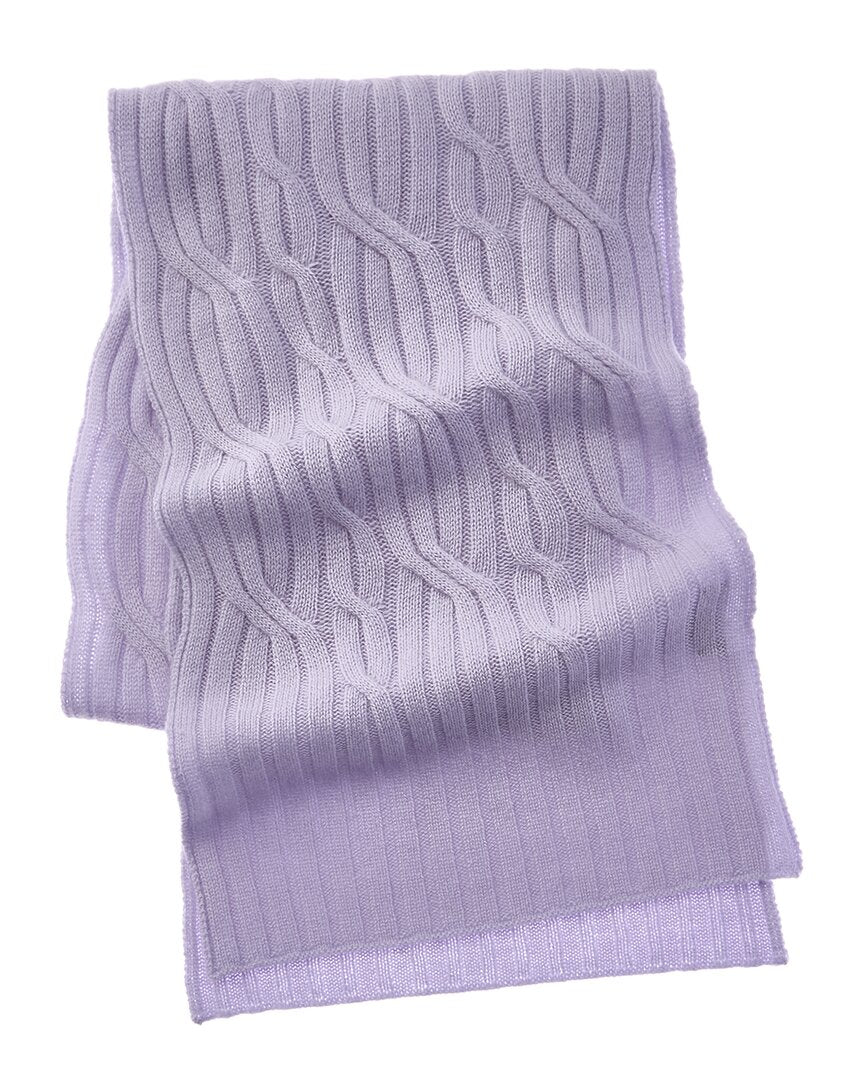 wide cable cashmere scarf