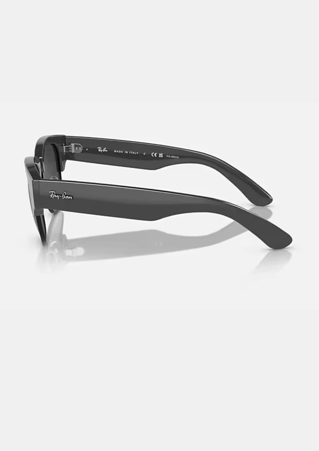 men's mega clubmaster rb0316s 136748 sunglasses in polished grey on black/black