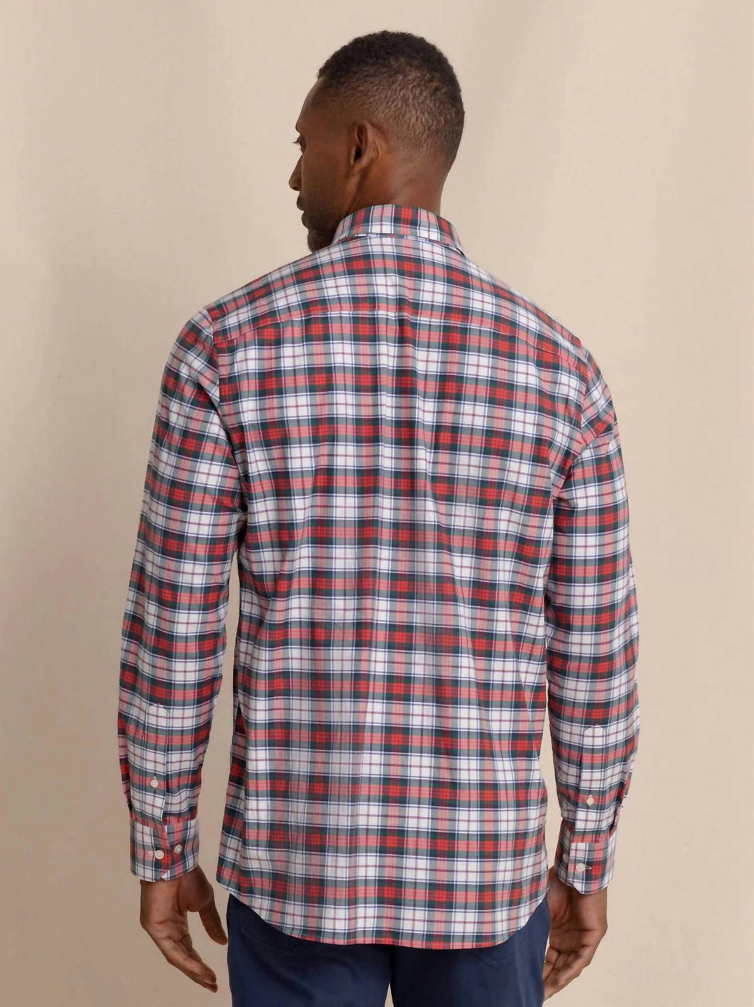 macduff tartan sport shirt in crab red